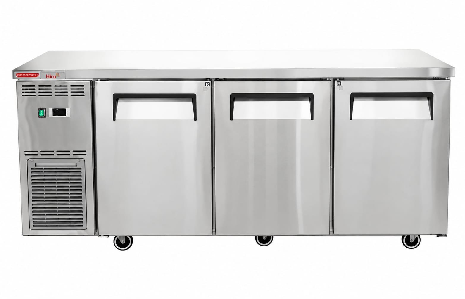 Air cooling Three door under counter freezer