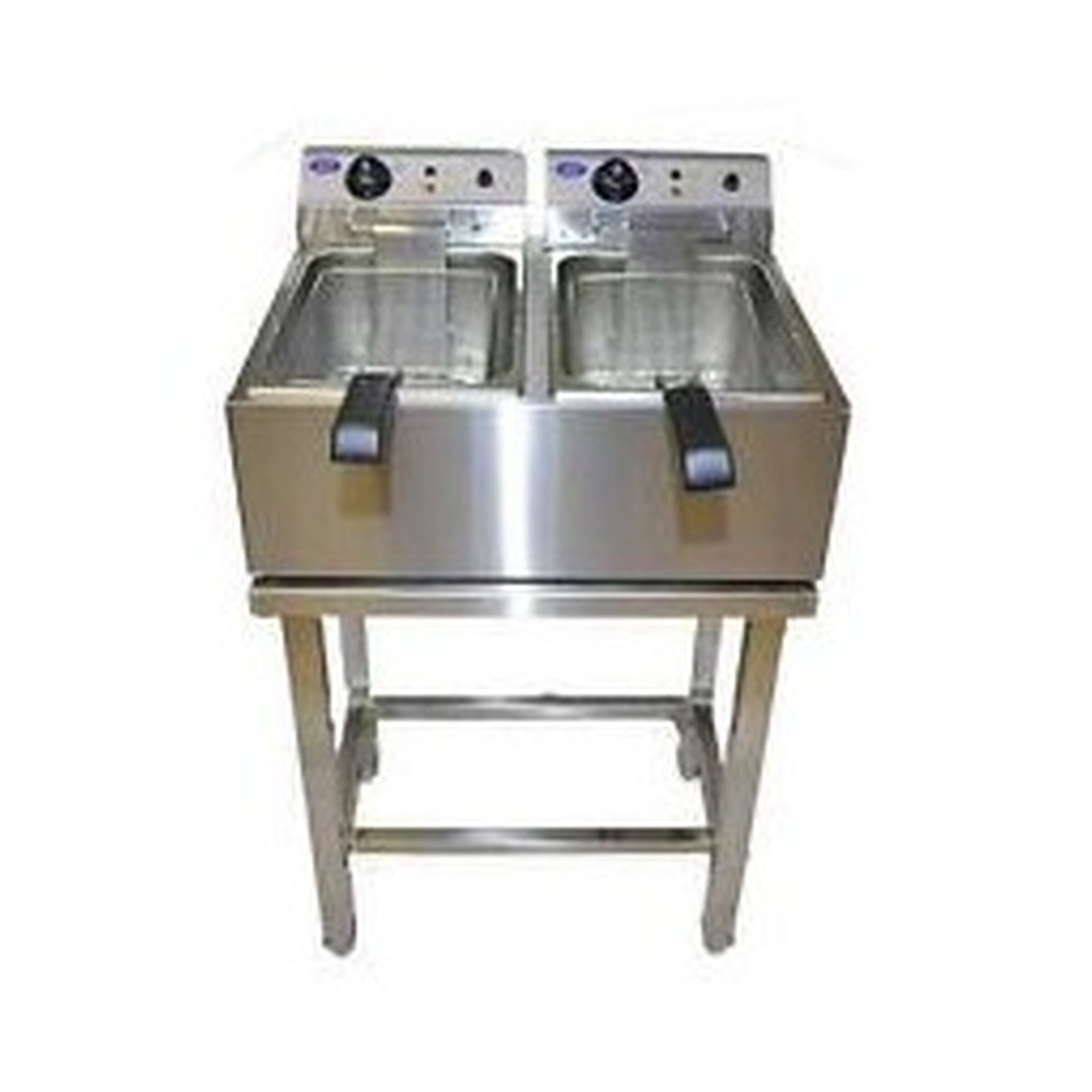 Electric Double tank deep fryer with stand (10L+10L)
