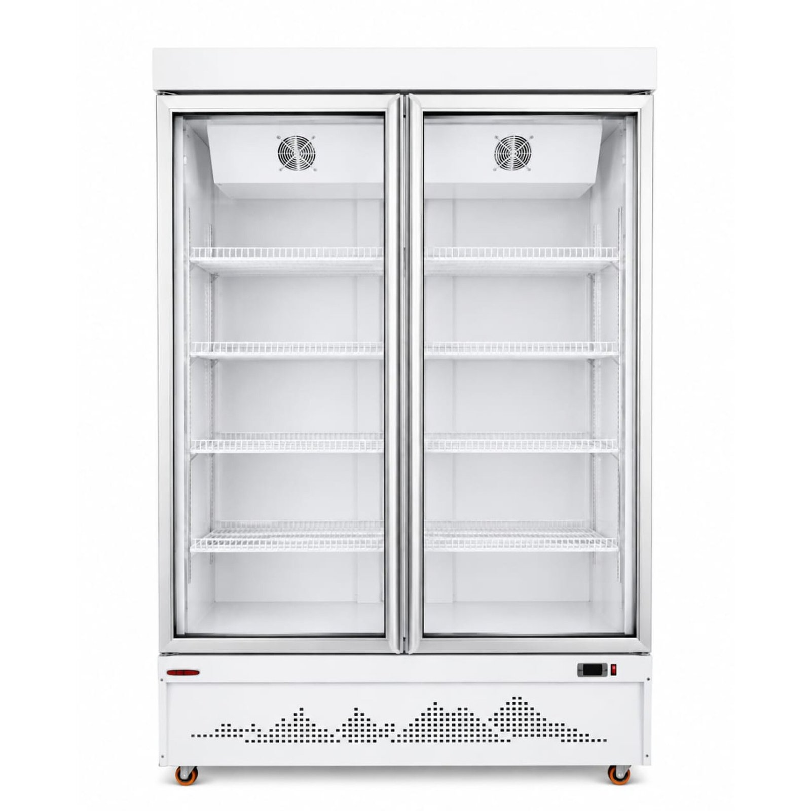 Air cooling double door upright bottle cooler