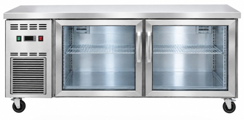 Air cooling two glass door counter chiller (5Ft)