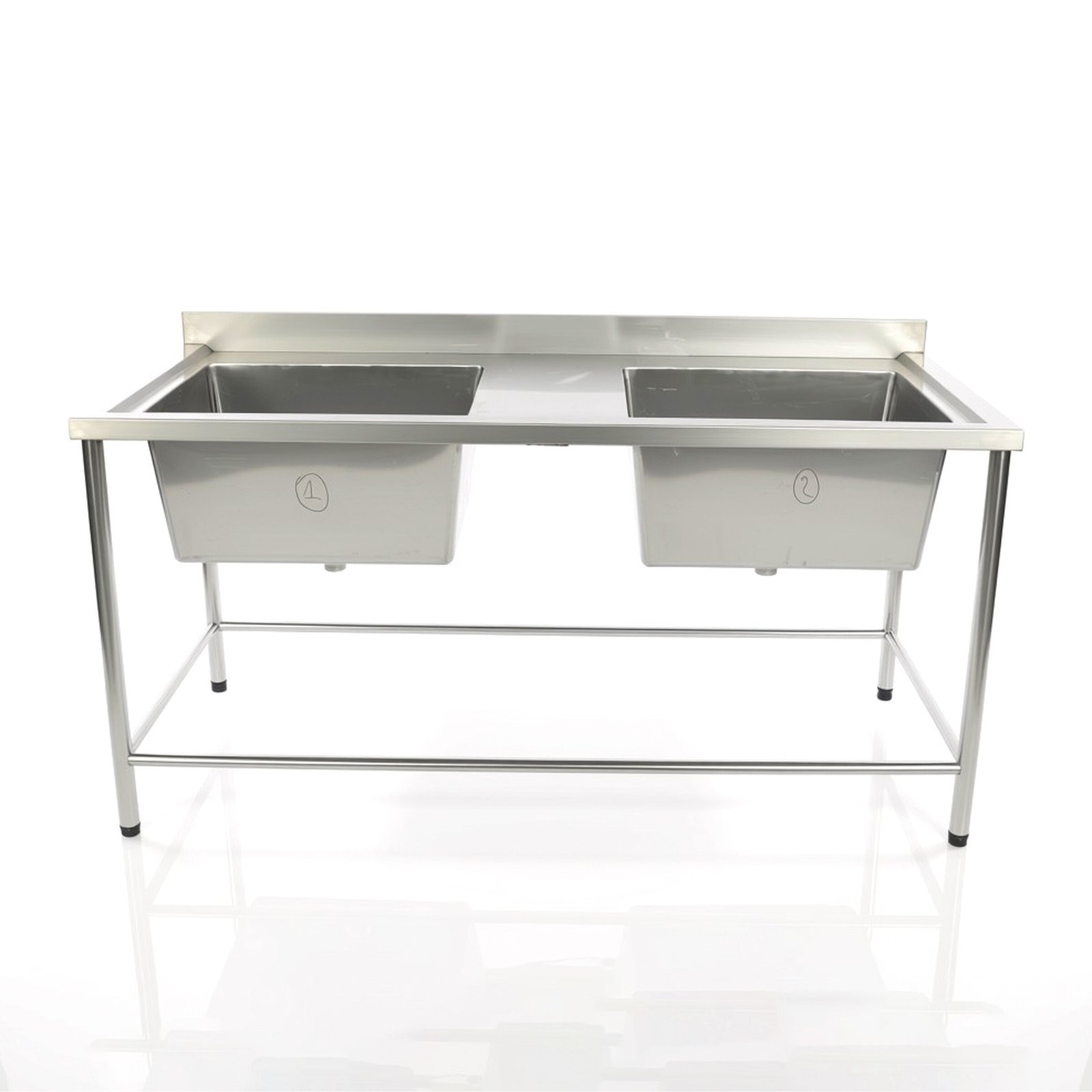 Double Bowl Sink ( Bowl 16"x 16"x 12" ) 