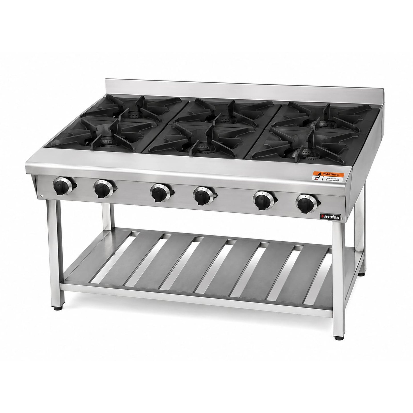 6 burner gas stove with stand