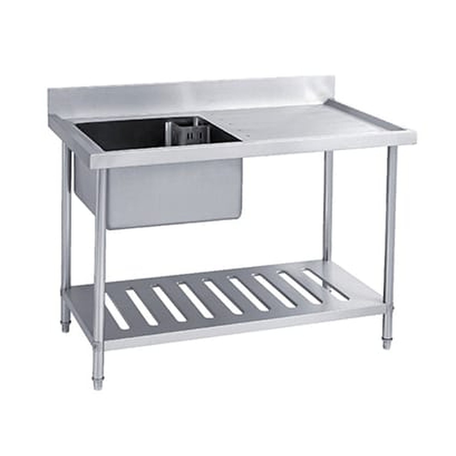 Stainless steel sink with table