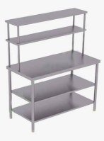 2 stage table + 2 pickup shelf + back splash