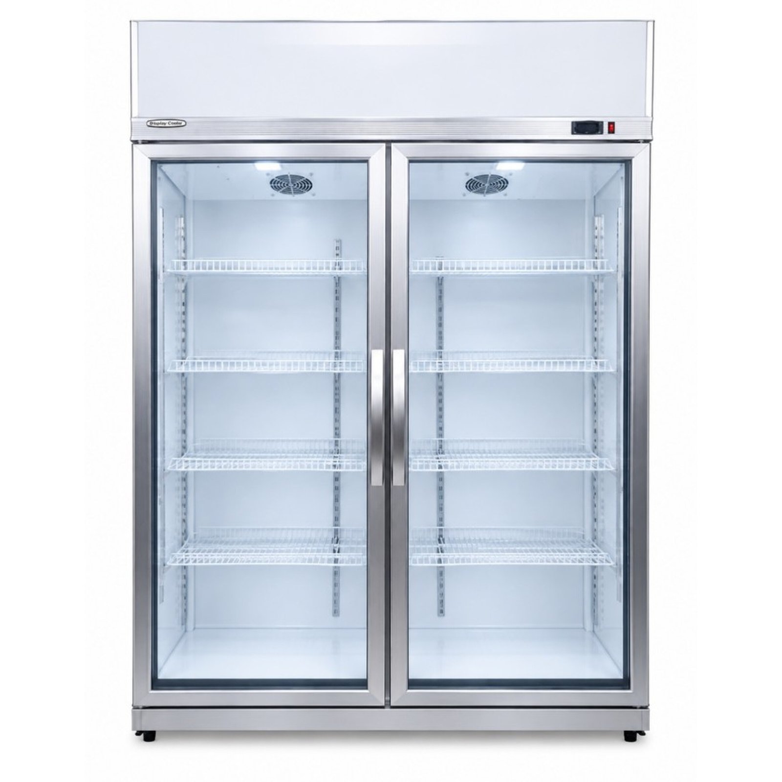 Air cooling 2 glass door upright chiller - 940L