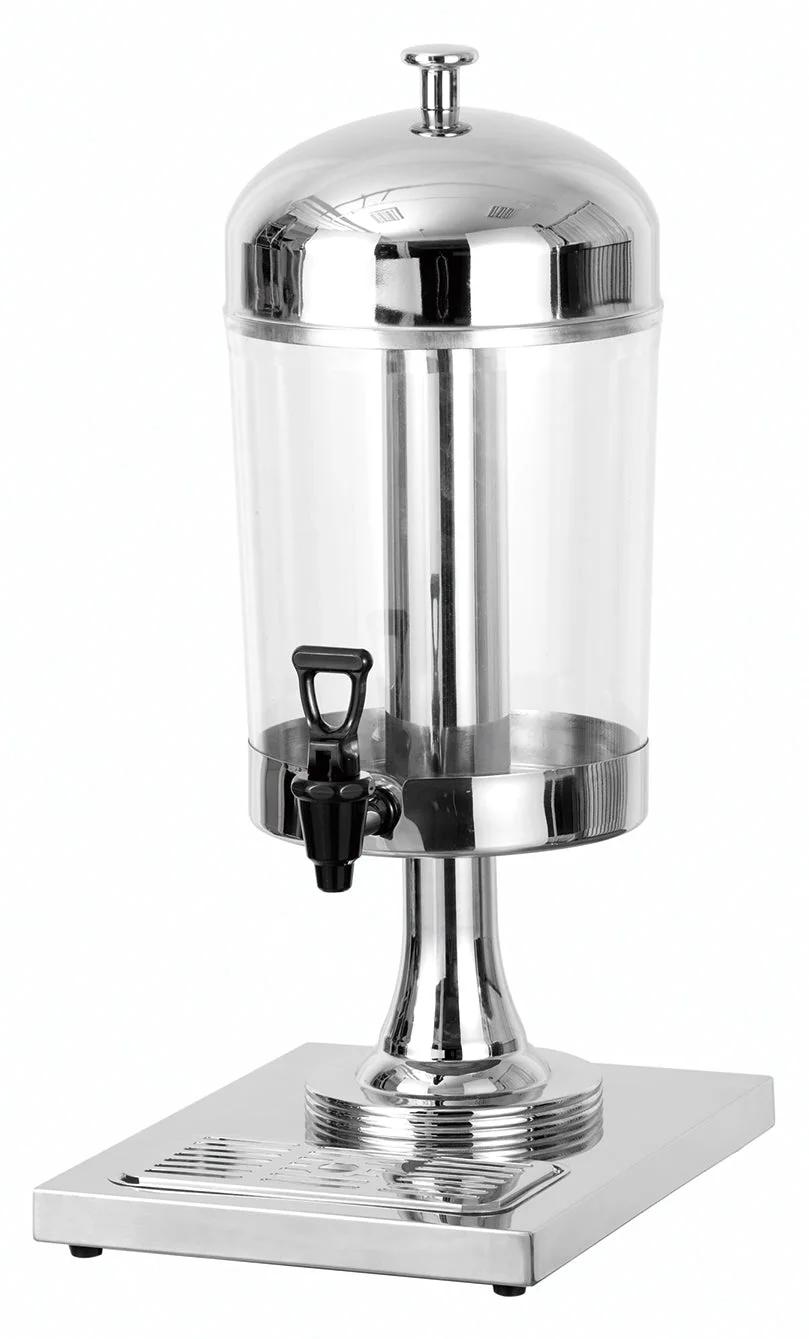 Commercial 8 litre juice dispenser with metal ice cylinder