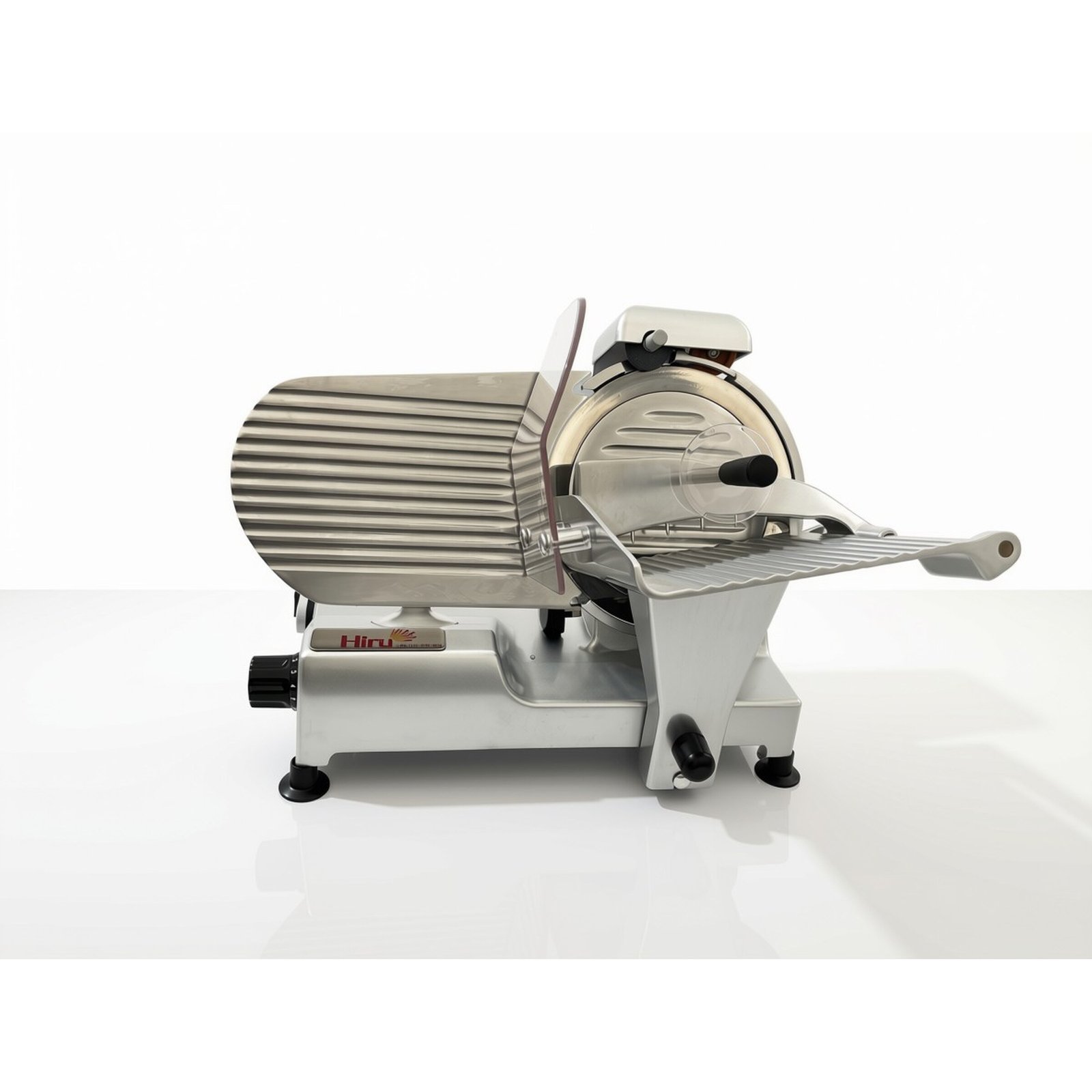 Commercial semi-automatic meat slicer with 250 mm blade