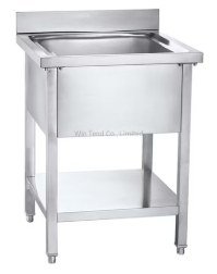Single Bowl Sink With BackSplash(Bowl 24x24x12)