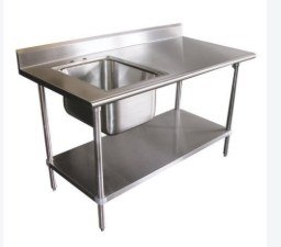 Stainless Steel Single Stage Table with Single Sink 