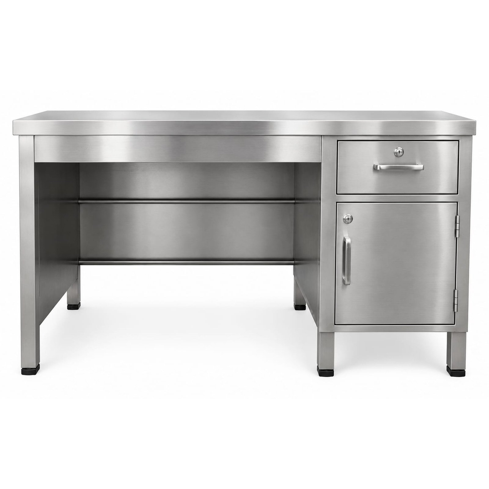 Stainless Steel Table with Drawer and Door 
