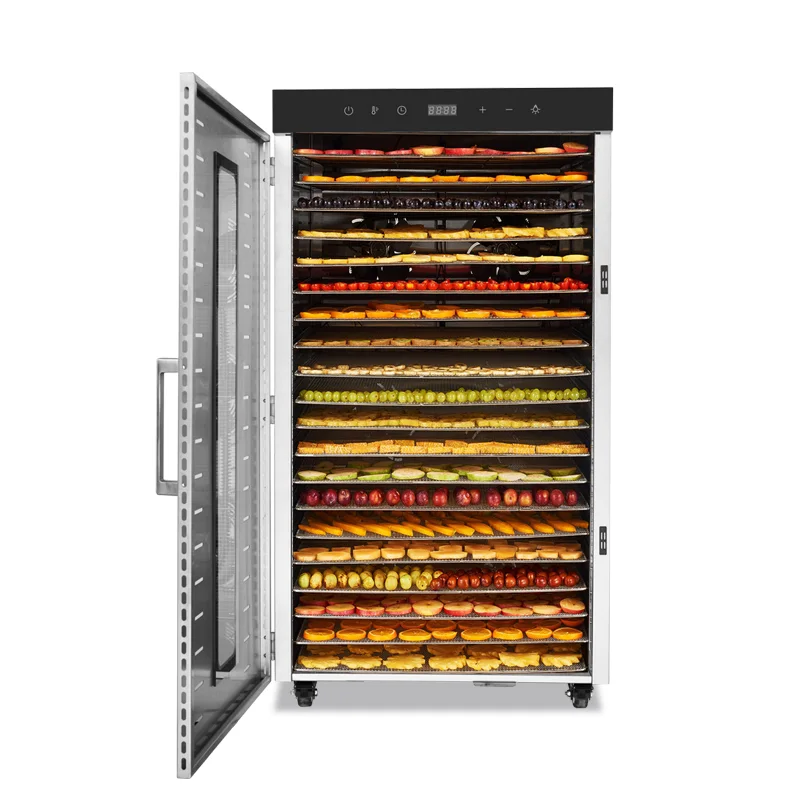 SS-20H food dehydrator loaded with fruit and vegetables